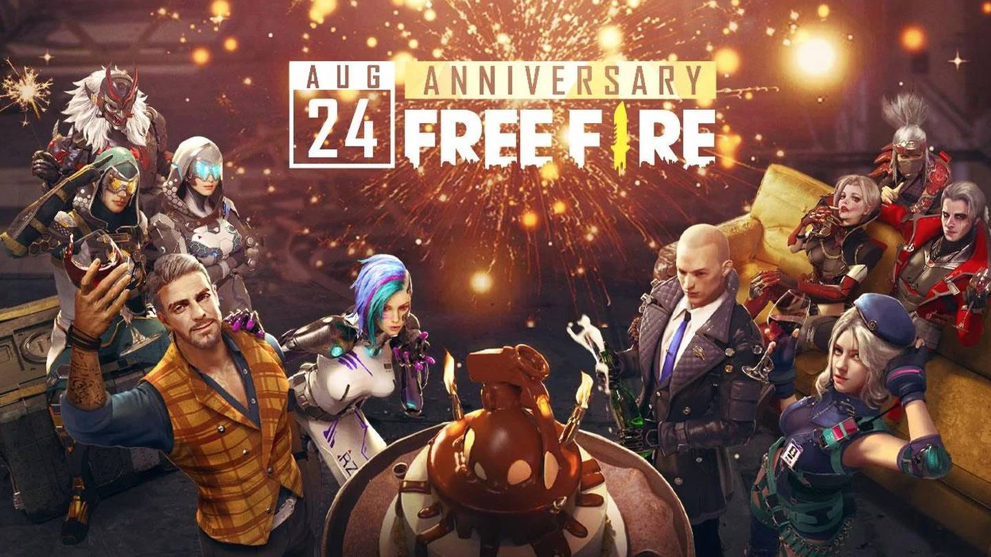 Free Fire convida jogadores para celebrar seu 6° aniversário