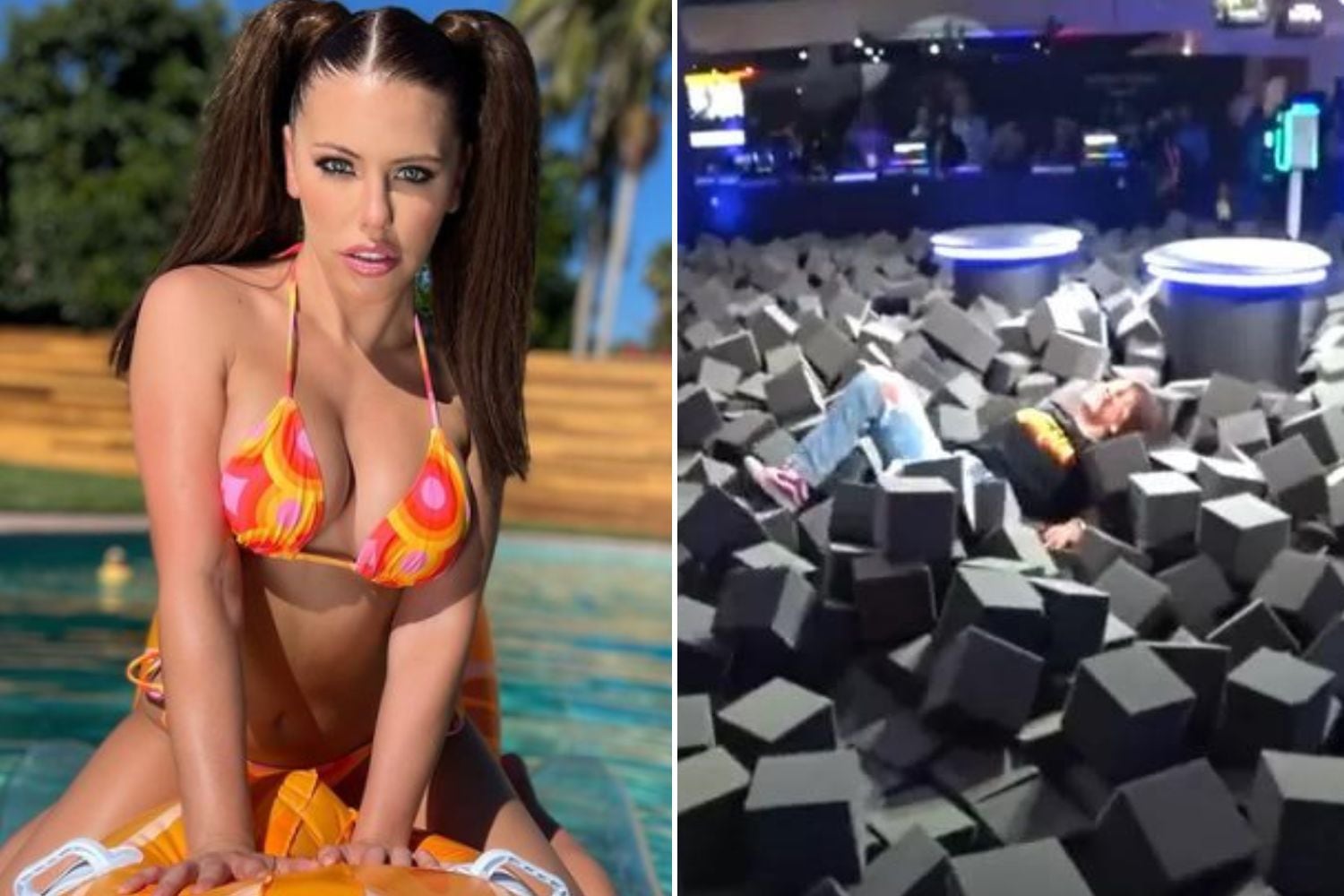 VÍDEO: Atriz pornô se machuca ao pular em piscina de espumas nos EUA:  “Quebrei minhas costas” – Metro World News Brasil