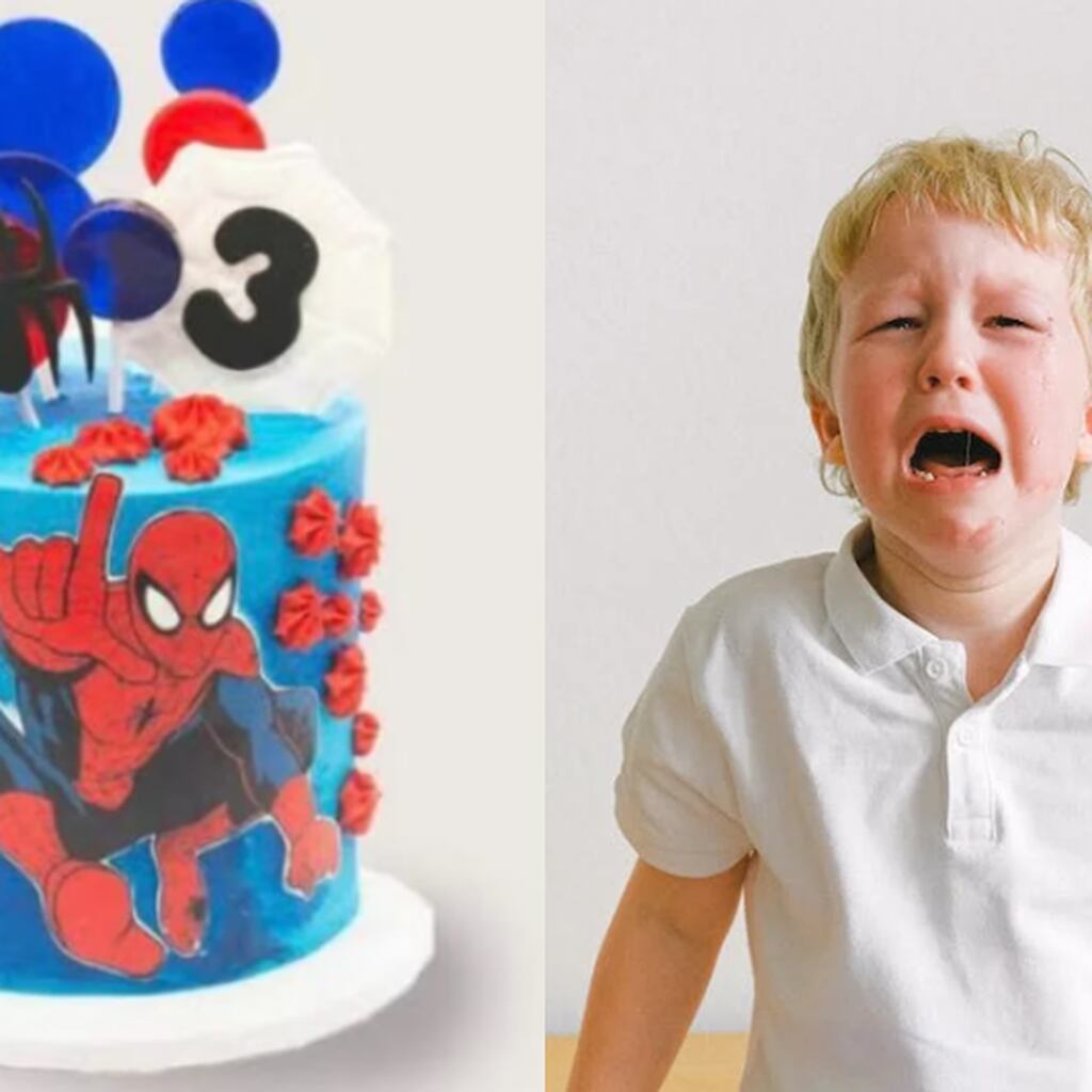 Mãe fica furiosa ao receber um bolo do Homem-Aranha bem diferente do que  encomendou