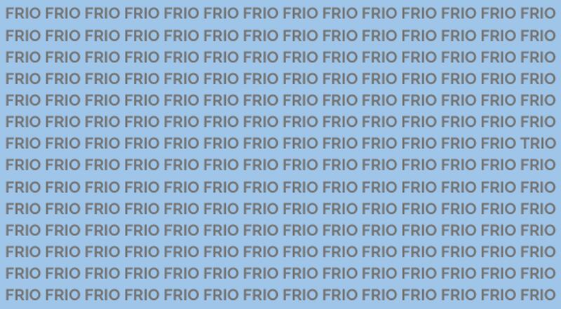 Teste sua habilidade: encontre a palavra que se difere de 'FRIO' em apenas  9 segundos de busca – Metro World News Brasil