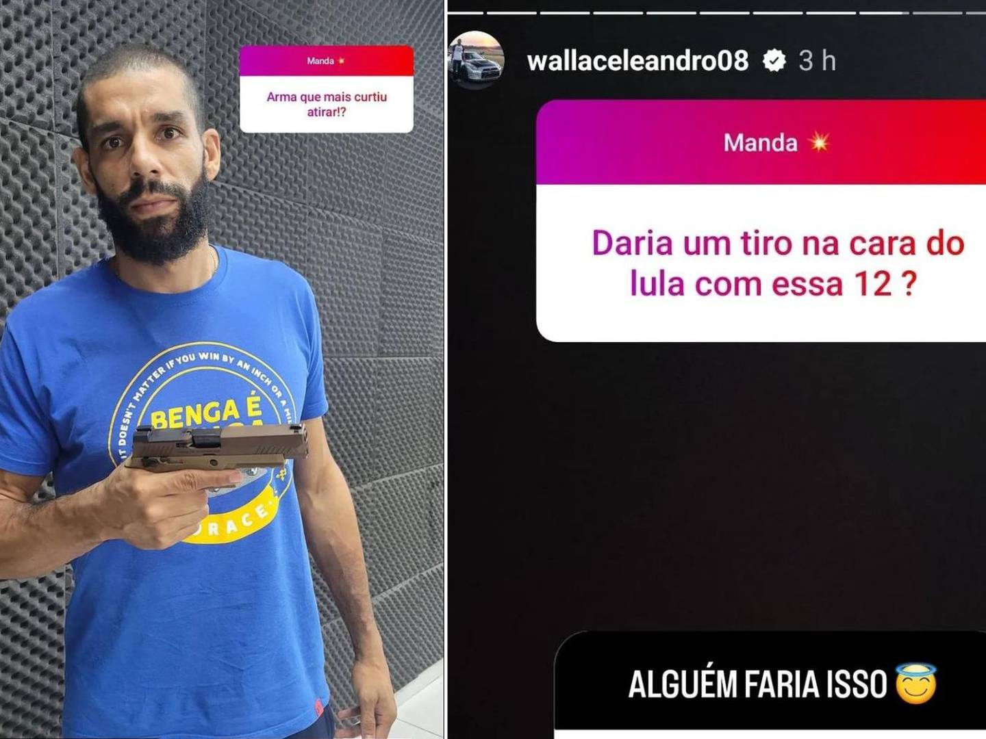 Wallace é suspenso pelo Cruzeiro após fazer postagem sobre tiros