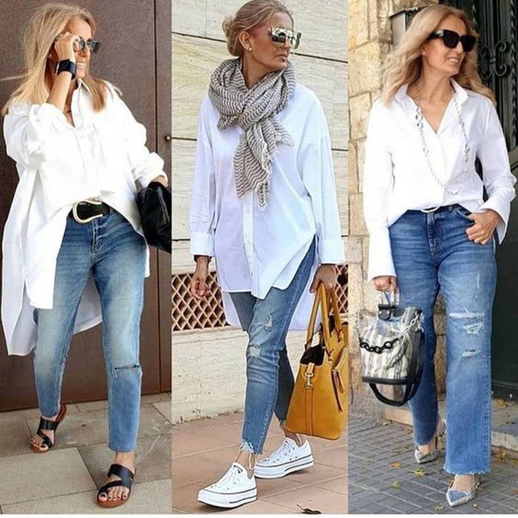 Moda: 5 maneiras de usar a sua camisa branca aos 50 anos, desde um