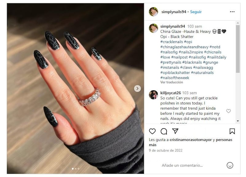 La manicura craquelada tuvo su época de gloria en la década de 2010