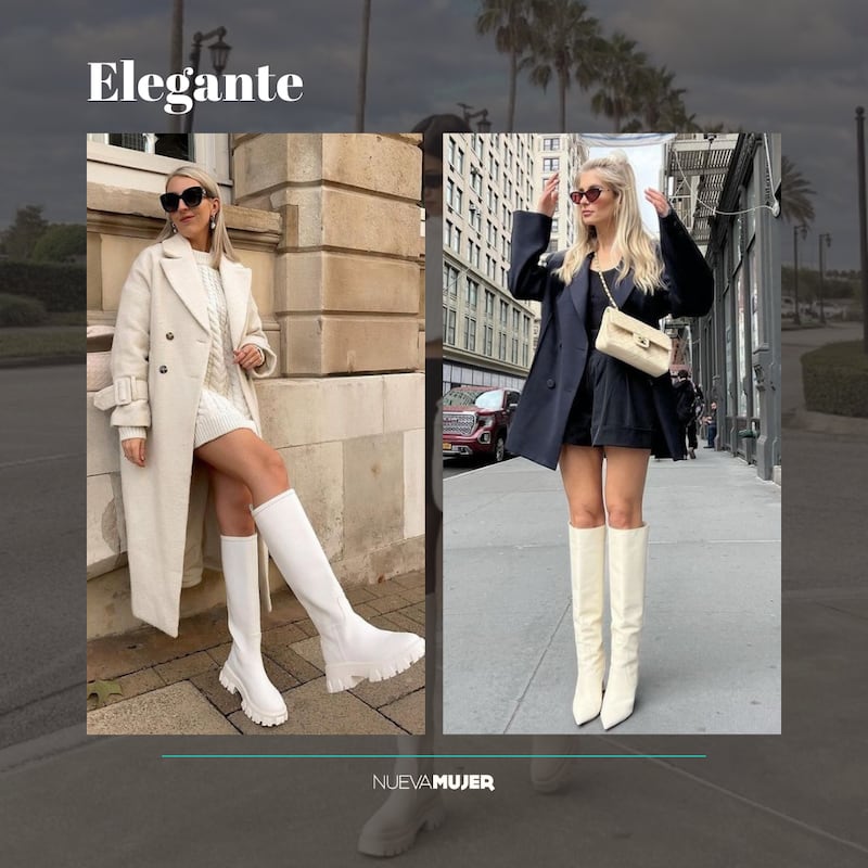 Botas blancas en tendencia.