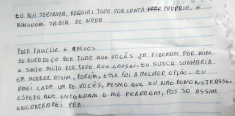 Ela tentou matar uma professora e um colega, mas acabou presa