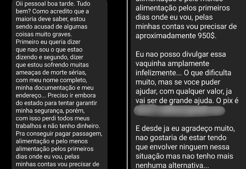 Após ser acusado de oferecer sexo oral a adolescente de 13 anos, ativista pede dinheiro para sair do estado