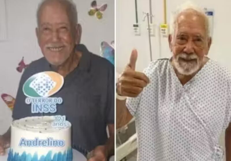 Idoso ficou conhecido após foto dele segurando bolo de aniversário com a plaquinha: ‘O Terror do INSS’. Fotos: Arquivo Pessoal