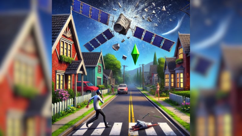 Los Sims y SpaceX | Imagen generada por DALL-E