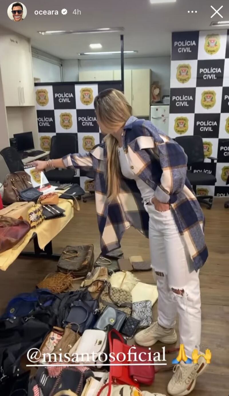 Bolsas de grife de Mirella Santos foram recuperadas