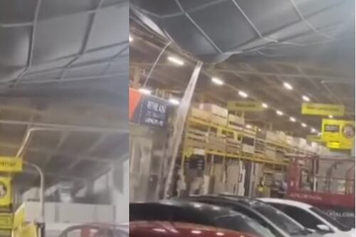 Trabalhador evitou colapso do teto de importante armazém, devido a chuvas