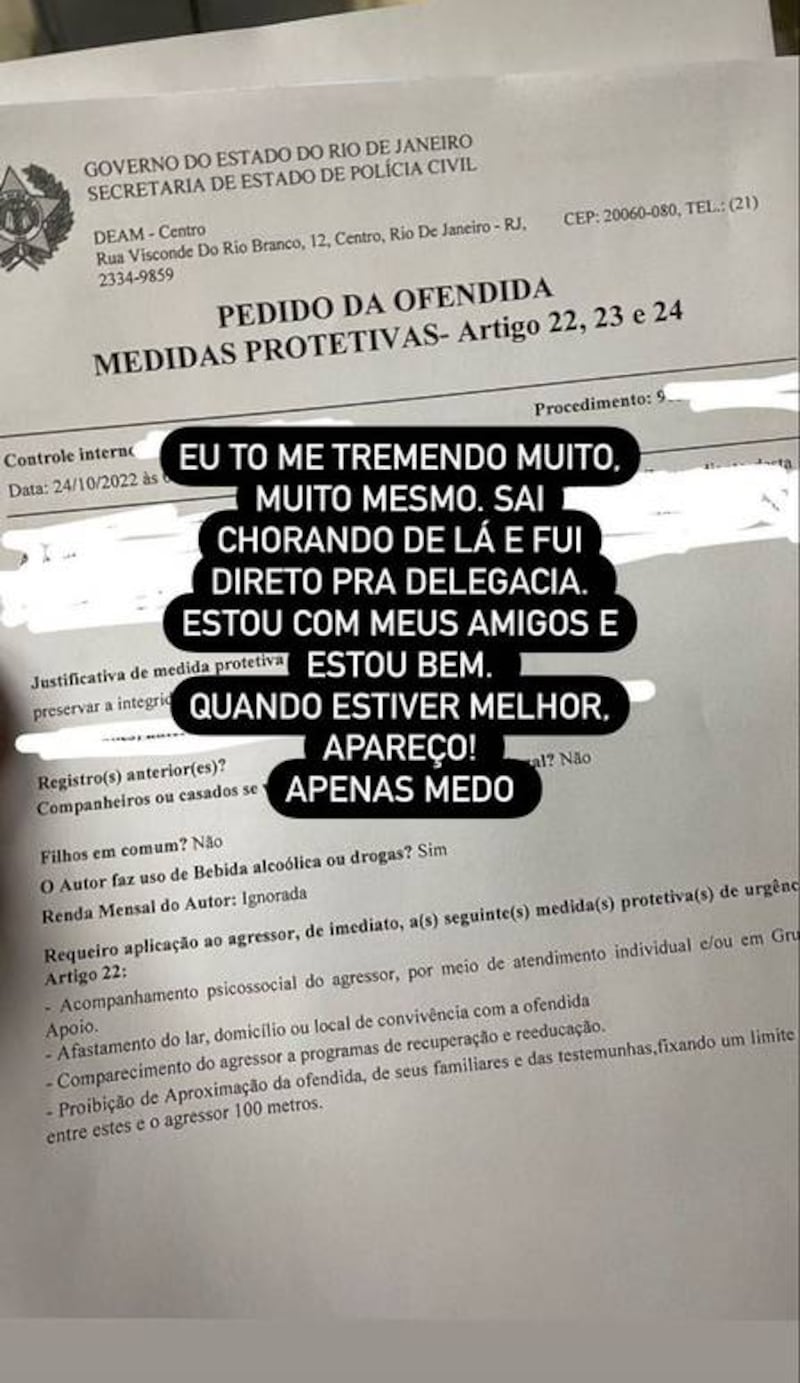 Influencer Brenda Monique faz boletim de ocorrência contra Saulo Poncio