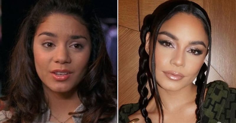 Vanessa Hudgens en 'High School Musical' y en la actualidad