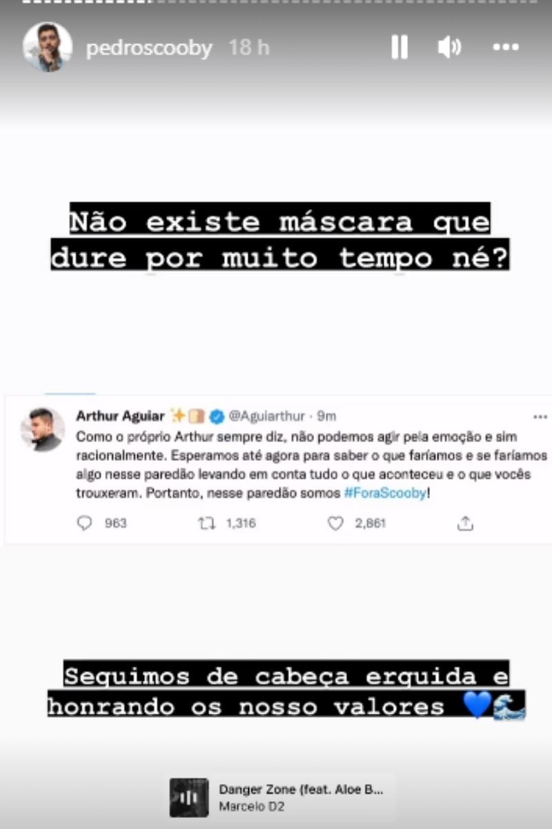 Time de Scooby rebate tweet de administradores das contas de Arthur Aguiar