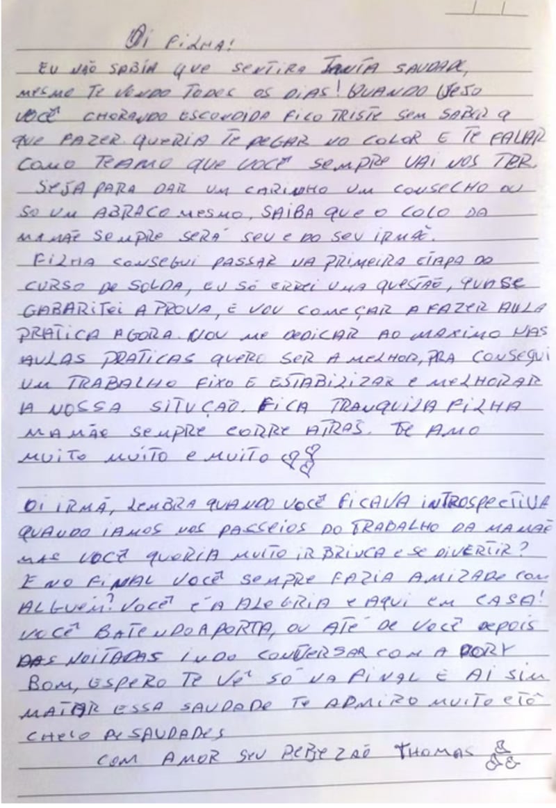 BBB 24: Após ‘Sincerão’ pesado, veja o que os parentes escreveram nas cartas destruídas no reality