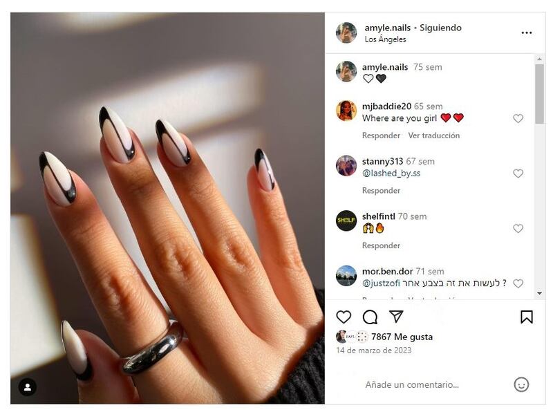 Las 'tuxedo nails' no son nuevas, pero causarán sensación durante la época otoñal