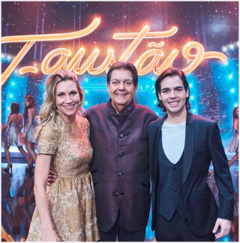 Apresentador Faustão e o filho, João Guilherme Silva