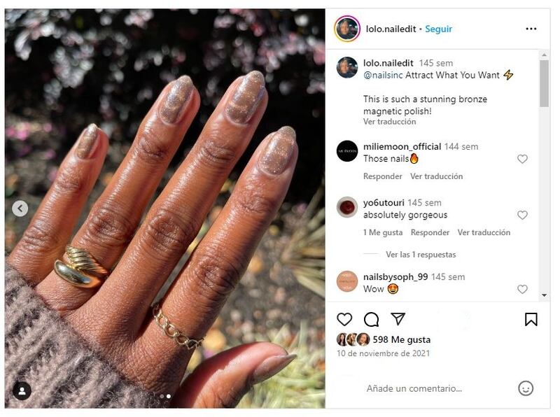 Las 'brown chrome nails' son perfectas para despedir el verano y recibir el otoño a la moda