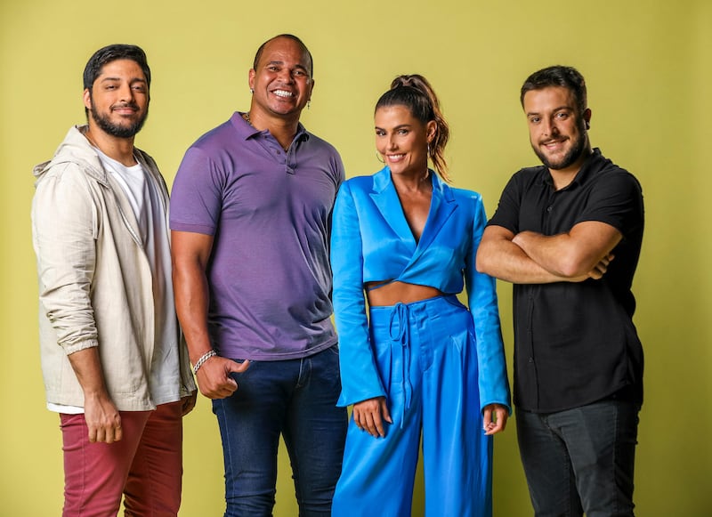 Magno Navarro, Aloísio Chulapa, Deborah Secco e Igor Rodrigues estão à frente do "Tá Na Copa", durante a Copa do Mundo de 2022