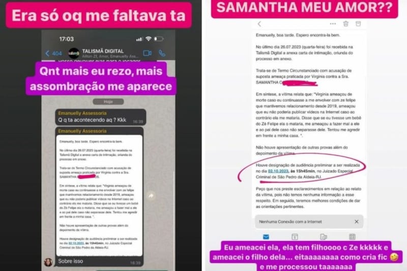 Print dos stories de Virginia Fonseca
@virginia