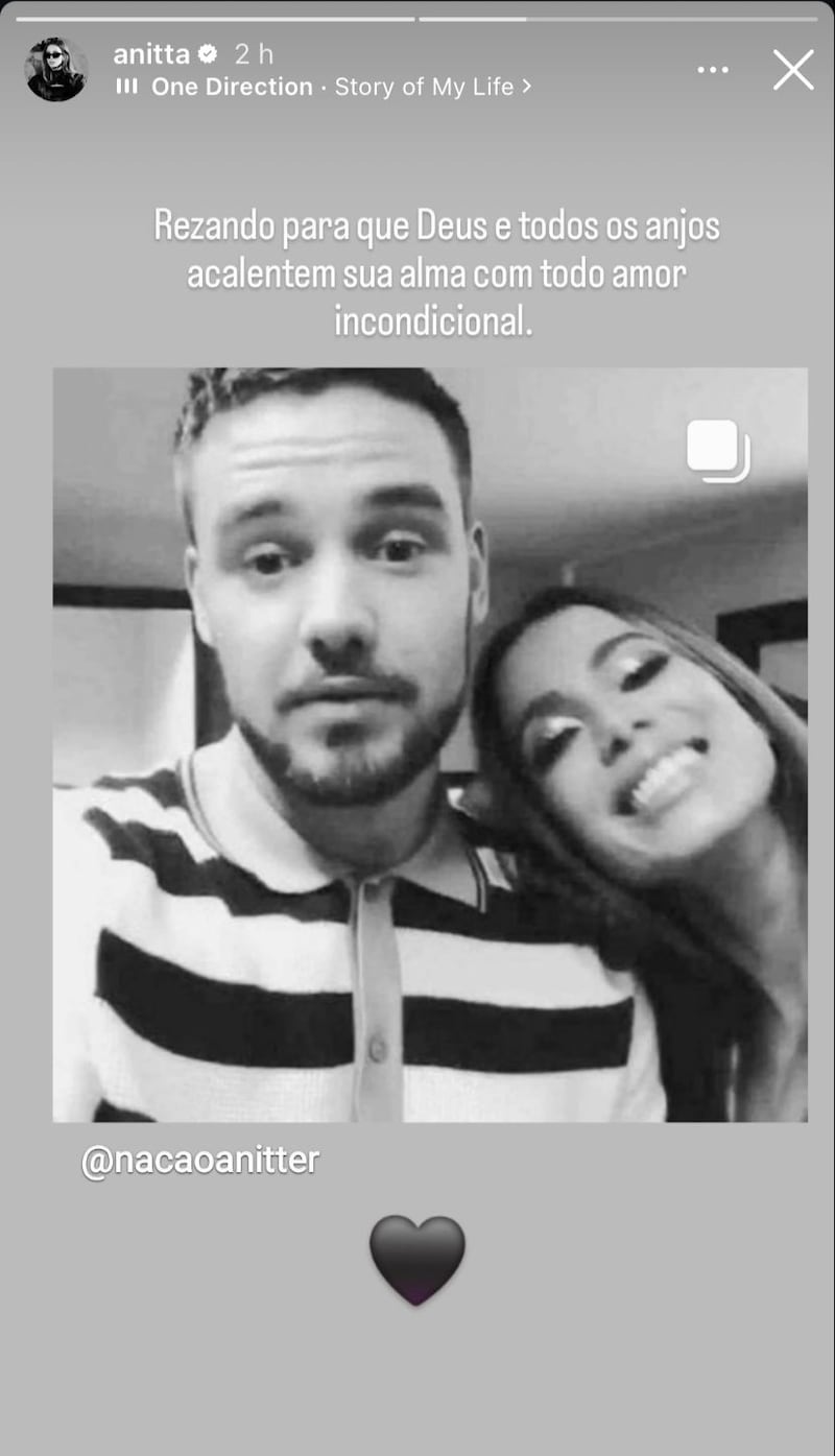 Anitta lamenta a morte de Liam Payne