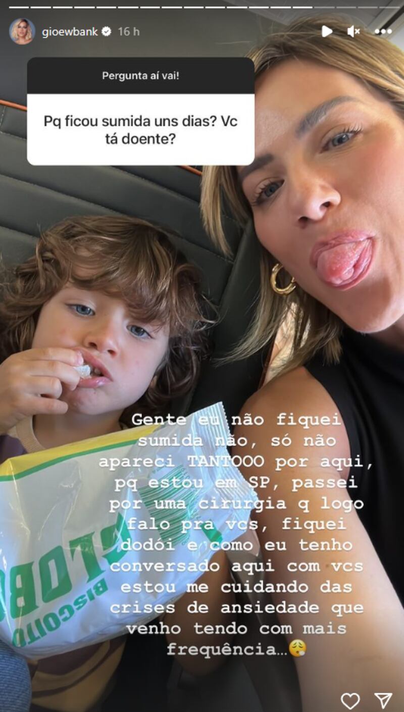 A atriz interagiu com os seguidores em seus stories.