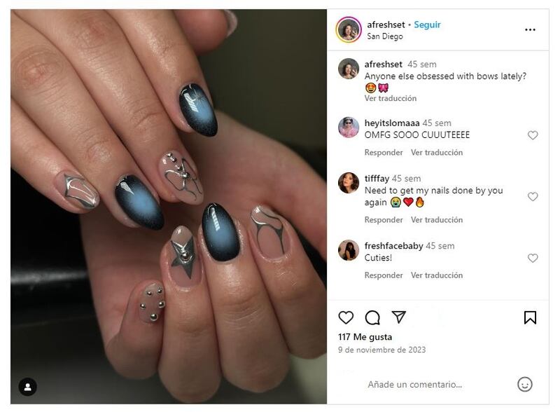 Las 'cyber nails' son la última moda en cuanto a uñas que surge este 2024