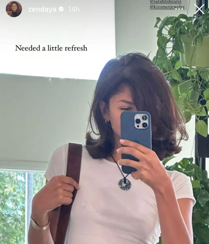 Nesta semana, Zendaya renovou o seu corte de cabelo bob
Foto: @zendaya