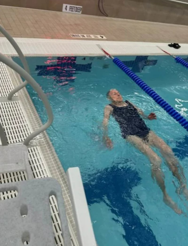 Vivian Levy em seu treino diário