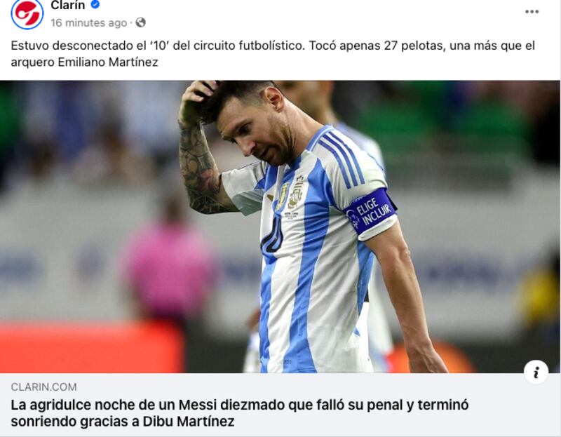 Así reaccionó la prensa argentina a la derrota de Ecuador en los cuartos de final de la Copa América