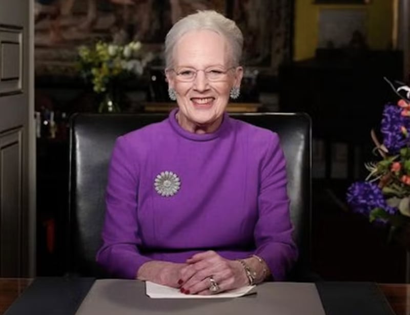 A Rainha Margrethe II no vídeo em que anunciou o fim de seu reinado de 51 anos — Foto: Instagram