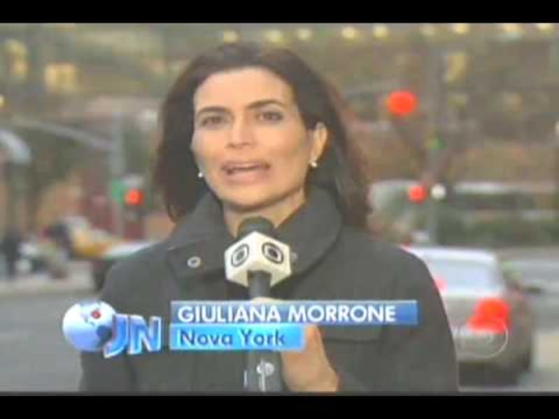 Giuliana Morrone durante período em que foi correspondente internacional em Nova York para o "Jornal Nacional"