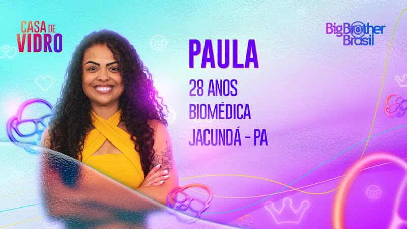 Paula está na casa de vidro do "BBB 23"