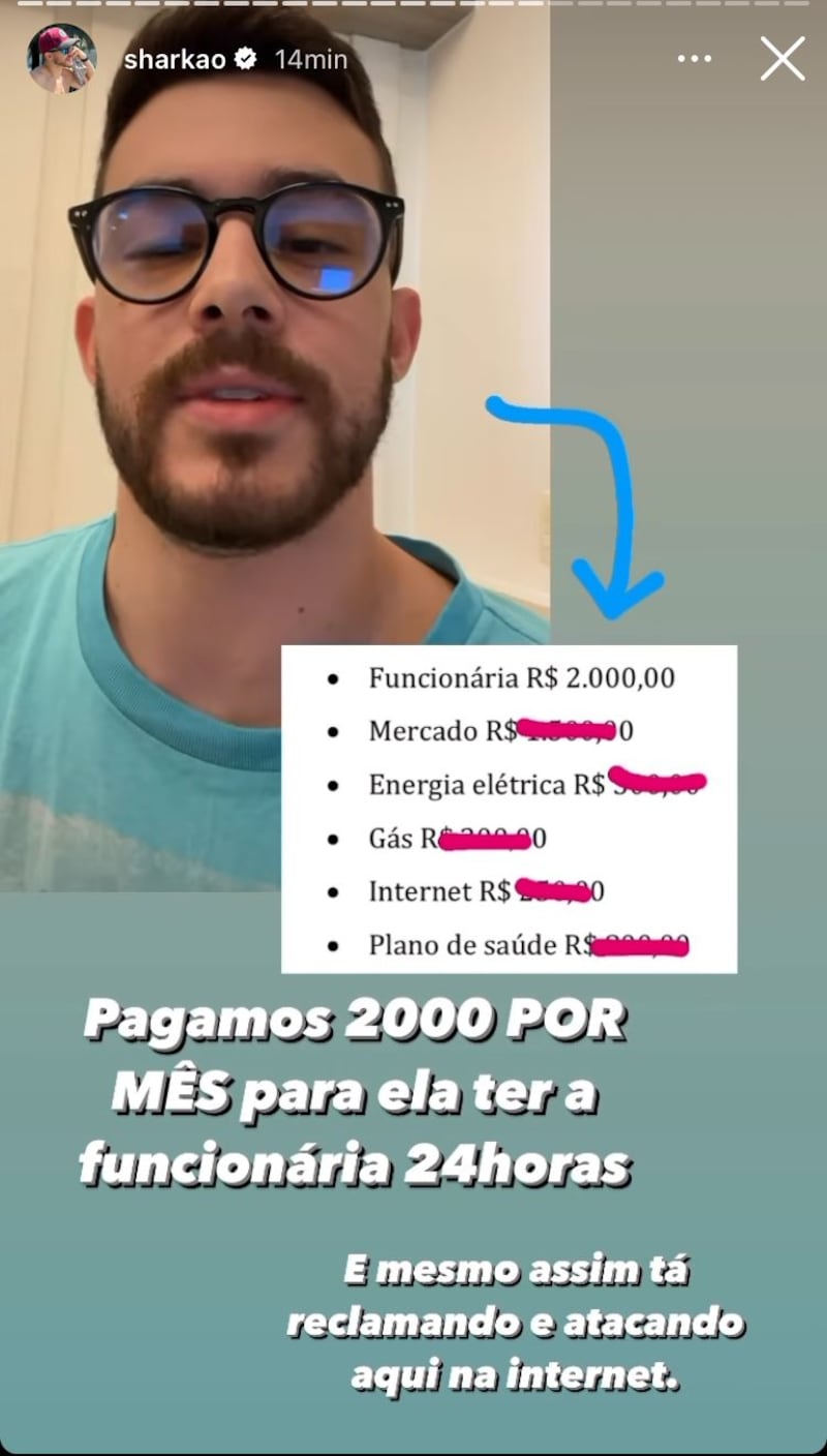 Influenciadora reclama de pensão de R$ 15 mil