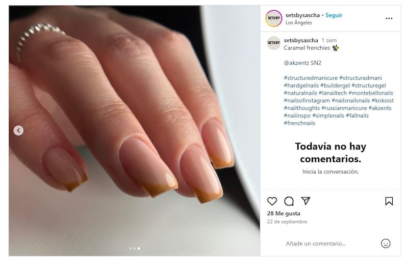 Las uñas caramelo son ideales para lucir en otoño-invierno