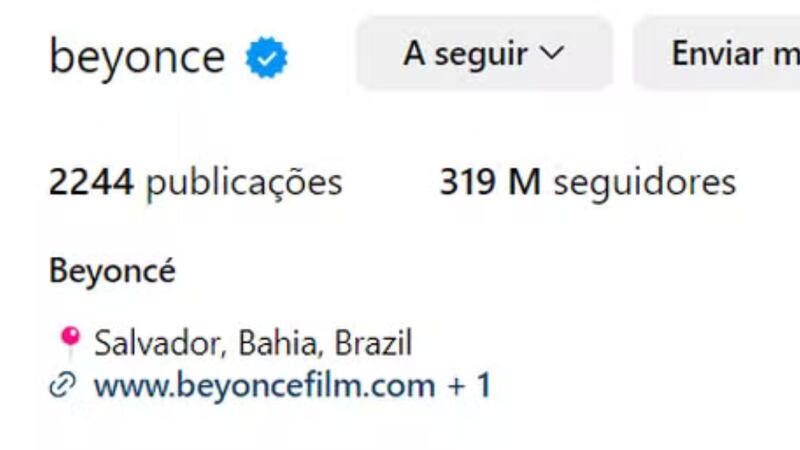 Beyoncé no Brasil: diva pop posta no Instagram que está em Salvador