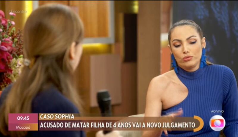 Patrícia Poeta entrevista mãe de Sophia, menina que morreu aos quatro anos, em 2015