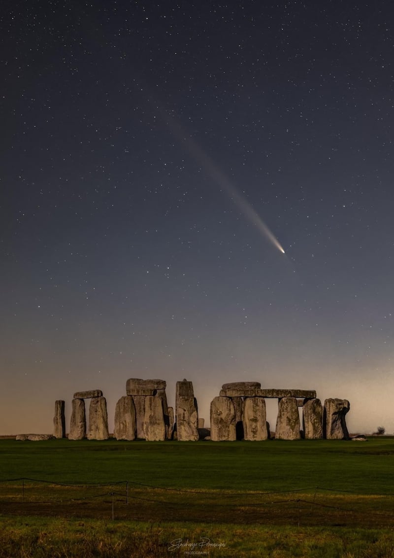 Tsuchinshan-ATLAS desde Stonehenge